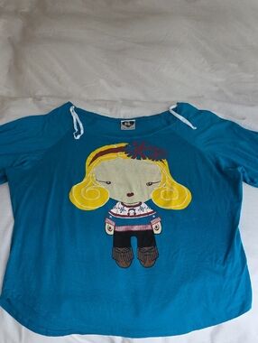 Harajuku Lovers, By Gwen Stefani Vitnage T .  Teal Women Medium.  Super Cute